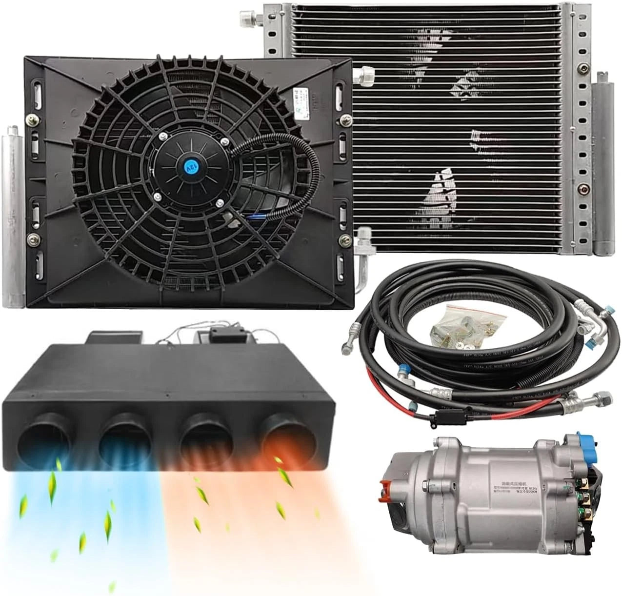 12V Electric Cool & Heat Underdash Air Conditioner for Universal Vehicles (N/A)