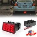 Set of 2 Red Lens F1 Style Strobe LED Rear Fog Brake Tail Lights for Subaru WRX STi (2015–2021)