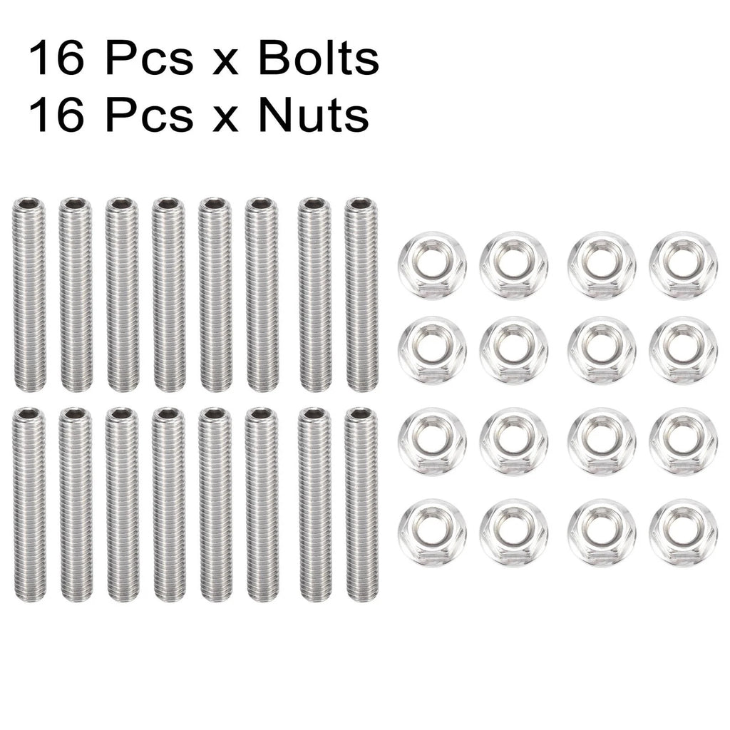 16pcs Exhaust Manifold Bolt Studs for Ford 4.6 5.4 Liter (1997–2008)