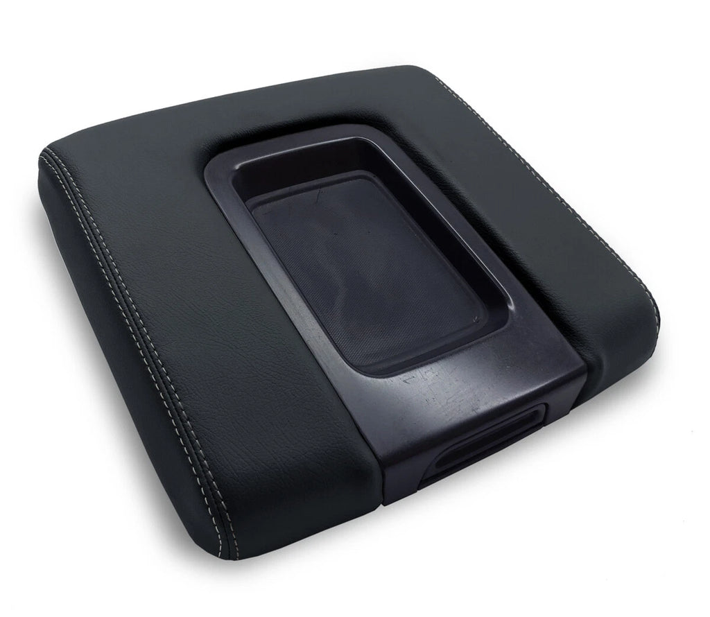 Center Bench Armrest for Chevrolet Silverado (2014–2020) Gray Stitch PVC Leather