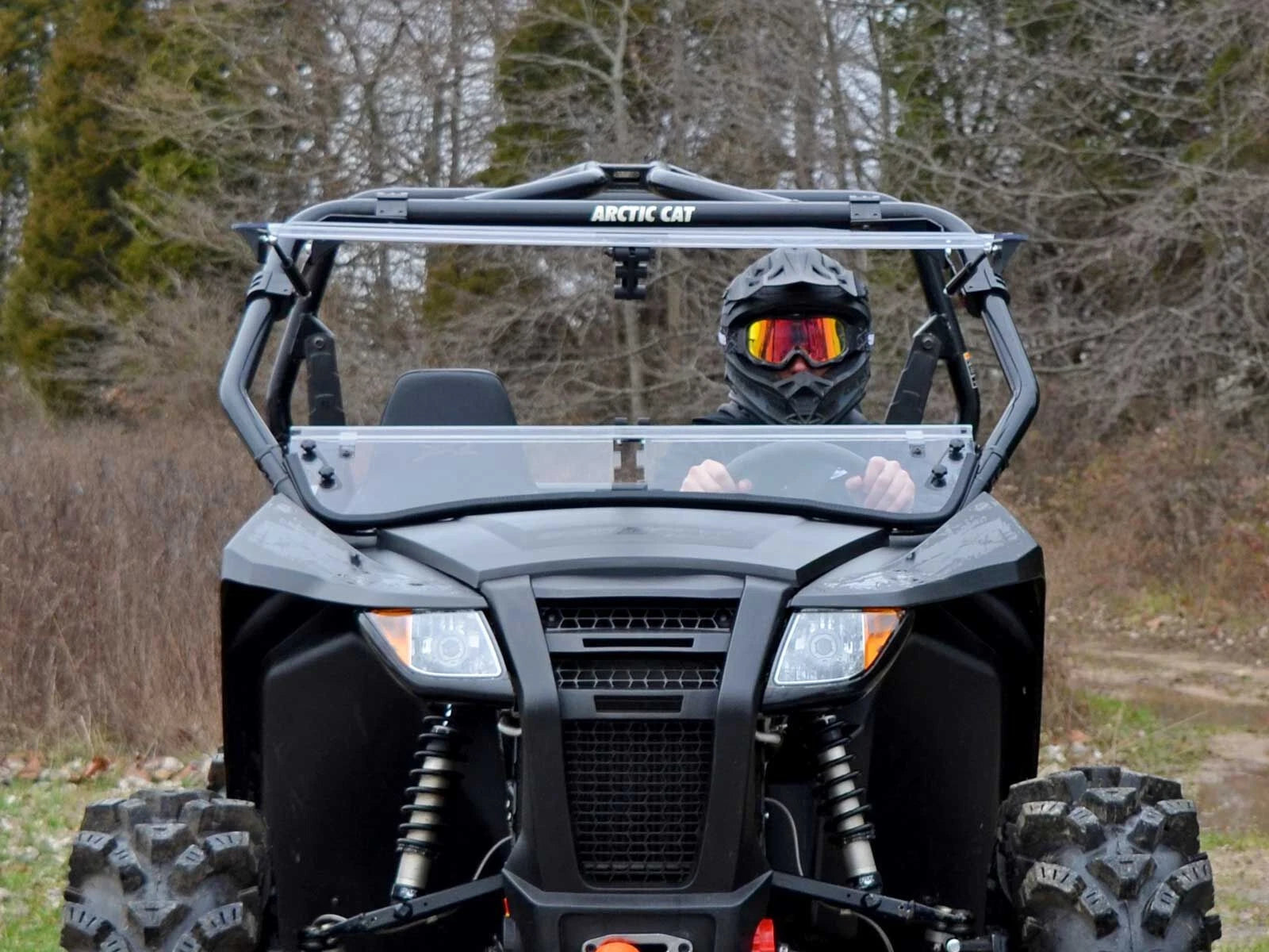 Scratch Resistant Flip Windshield for Arctic Cat Wildcat Trail Sport (2014–2021)