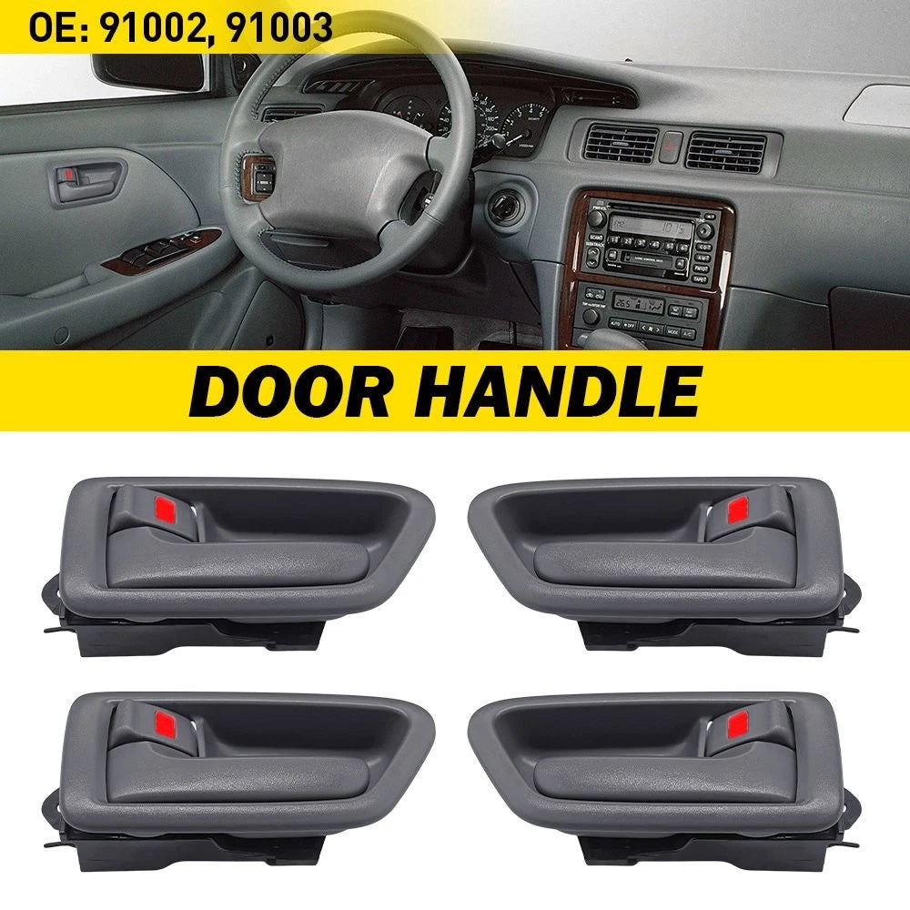 Set of 4 Gray Interior Inner Door Handles for Toyota Camry (1997–2001) 91002 91003