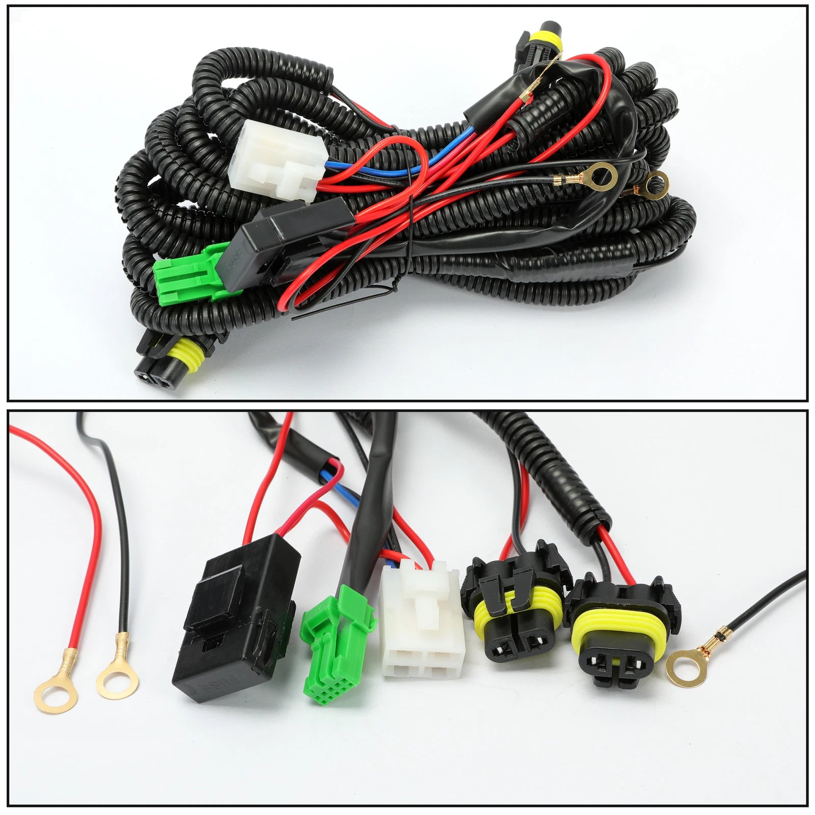 Set of 2 Yellow Bumper Driving Fog Lights + Switch for Honda Civic (2013–2015)