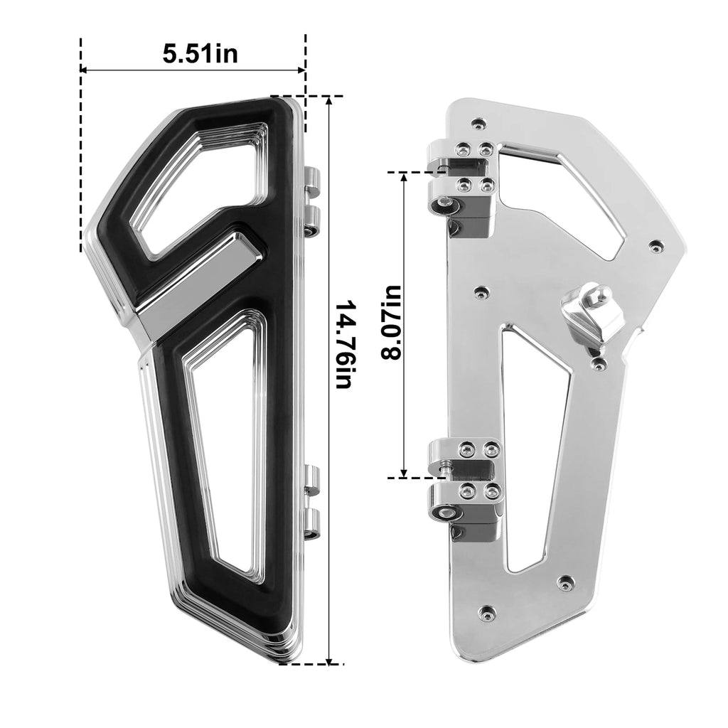 Chrome Driver Floorboard Footboard for Harley Softail FLS (2000–2017)