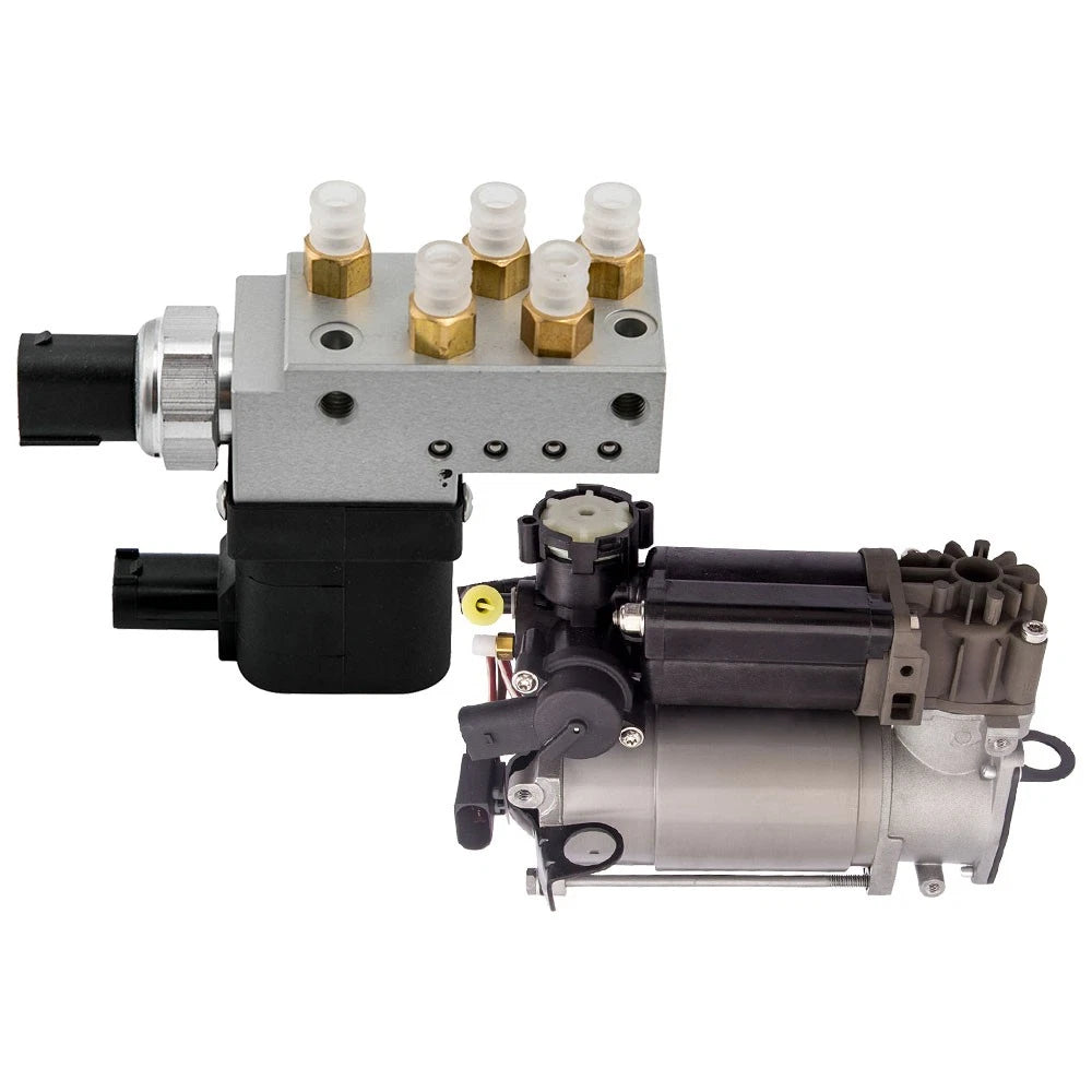 Air Suspension Compressor and Valve Control Block Set for Mercedes Benz E63 (2007–2012)