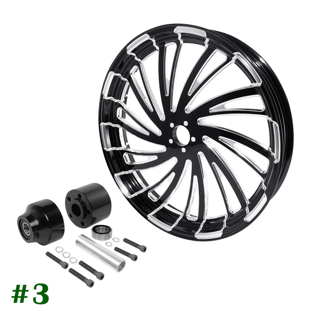 26" Front Wheel Rim for Harley Touring (2008–2023) - Single Disc Hub, Painted Fender