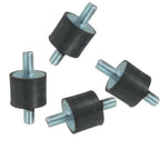 Set of 4 M8 Rubber Shock Absorber Mounts Vibration Isolator Bobbins 25x20mm
