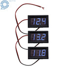 3X Blue LED Voltage Meter for Motorcycle (DC 4.5-30V)