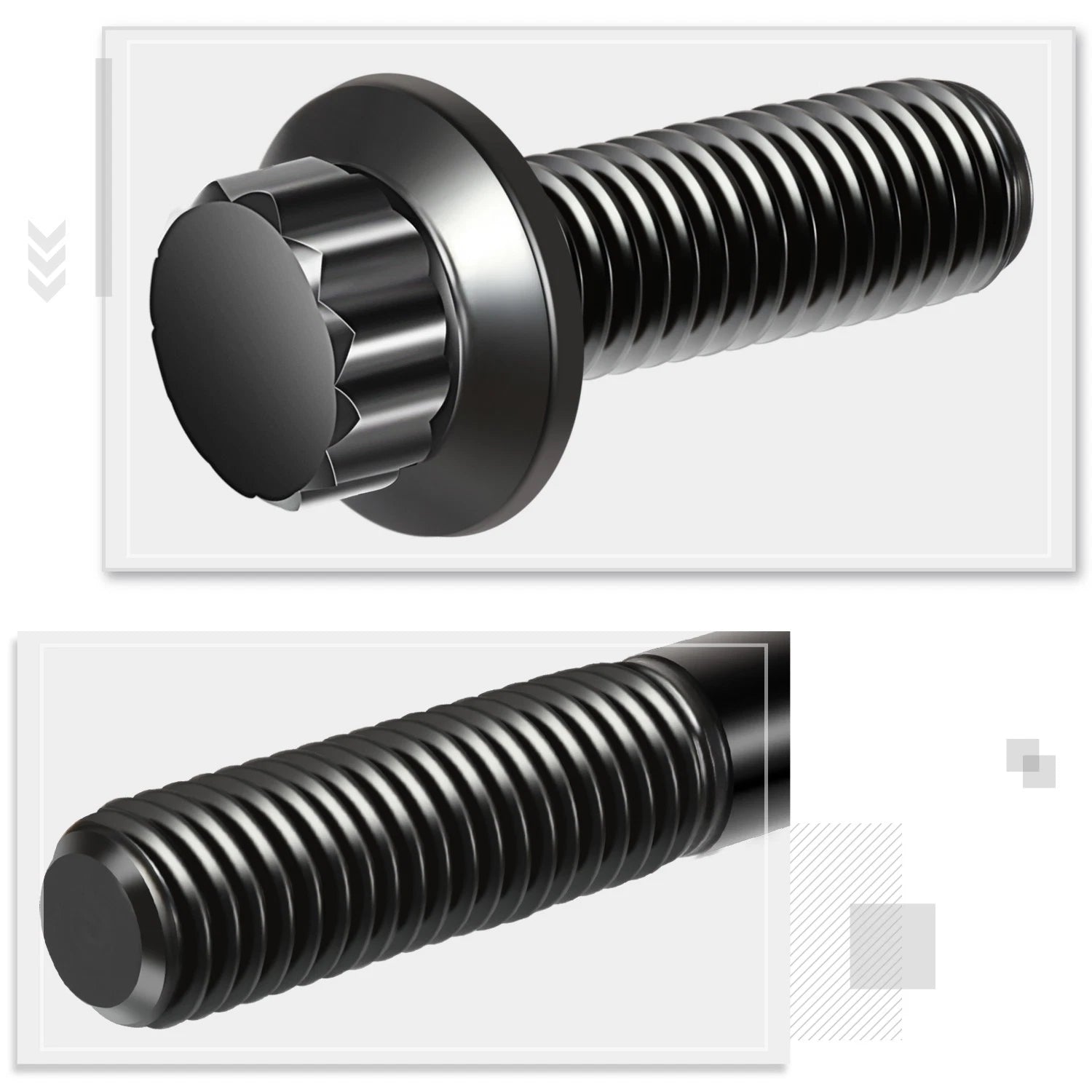 12-Point Cylinder Head Studs Kit for Chevy Corvette Camaro 6.2L (2014–2024)