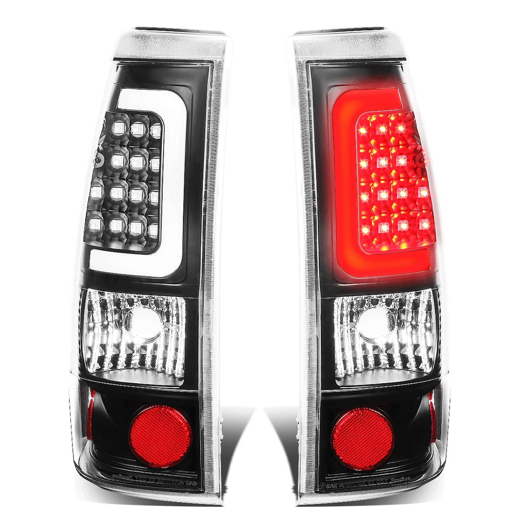 Chrome Headlight + Clear Bumper + Black 3D LED Tail Light for Silverado (1999–2002)