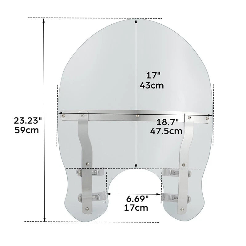 Clear Windshield Clamps for Harley Dyna (2006–2017), Breakout (2018–2023)