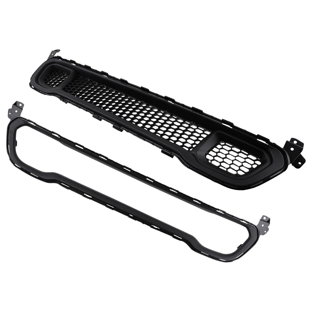2X Front Lower Bumper Cover Grille w/Trim for Jeep Cherokee (2014–2018)