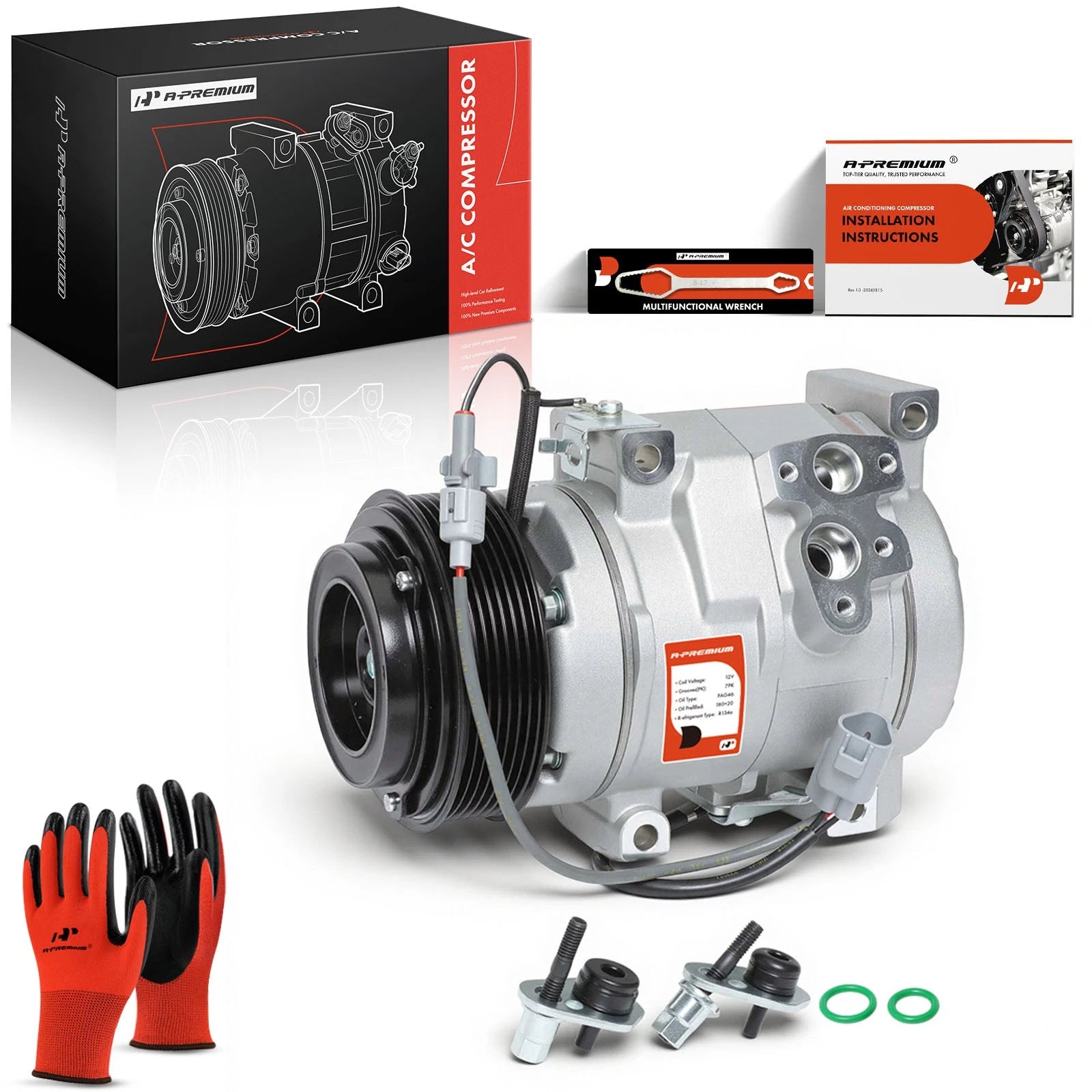 A/C Compressor with Clutch for Toyota Tundra and 4Runner (2007–2014)