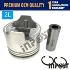 Set of 4 Pistons with Rings for Toyota 2L-T, 2L-TE, 2L-THE (1975–1985)