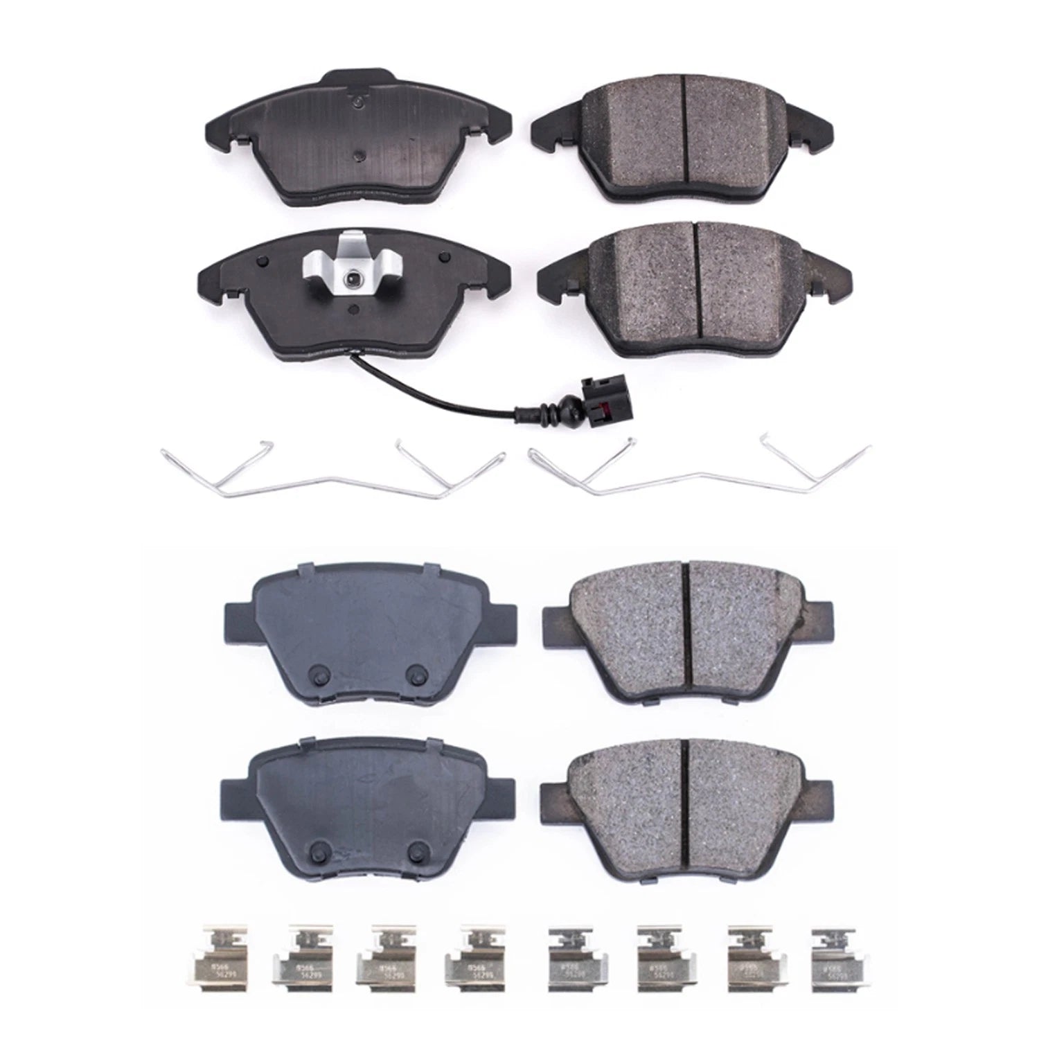 PowerStop Front & Rear Carbon Fiber Ceramic Brake Pads Kit for A3 EOS Golf (2006–2016)