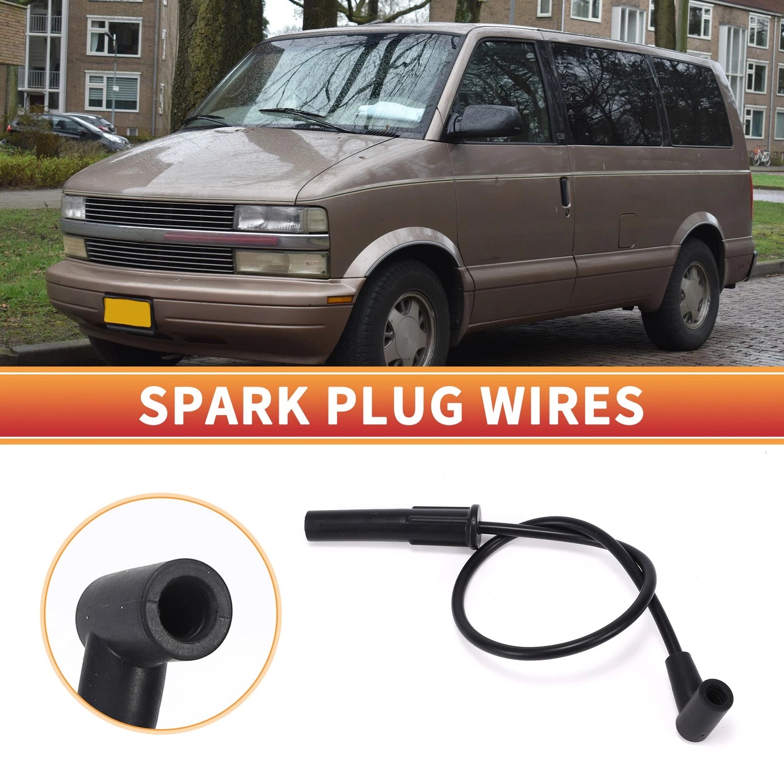 5 Pcs Spark Plug Wire Ignition Coil Cable No. 12073990 for Chevrolet Astro (1988–1990)
