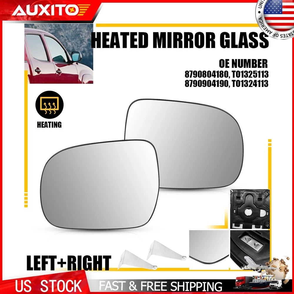 Heated Mirror Glass for Toyota Tacoma (2005–2011) 1/2X with Backing Plate