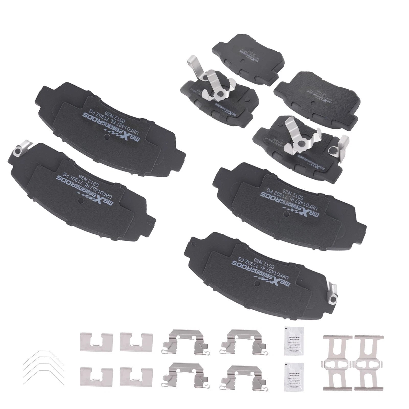 8pcs Ceramic Brake Pads Kit for Honda CR-V/Crosstour (2012–2016)
