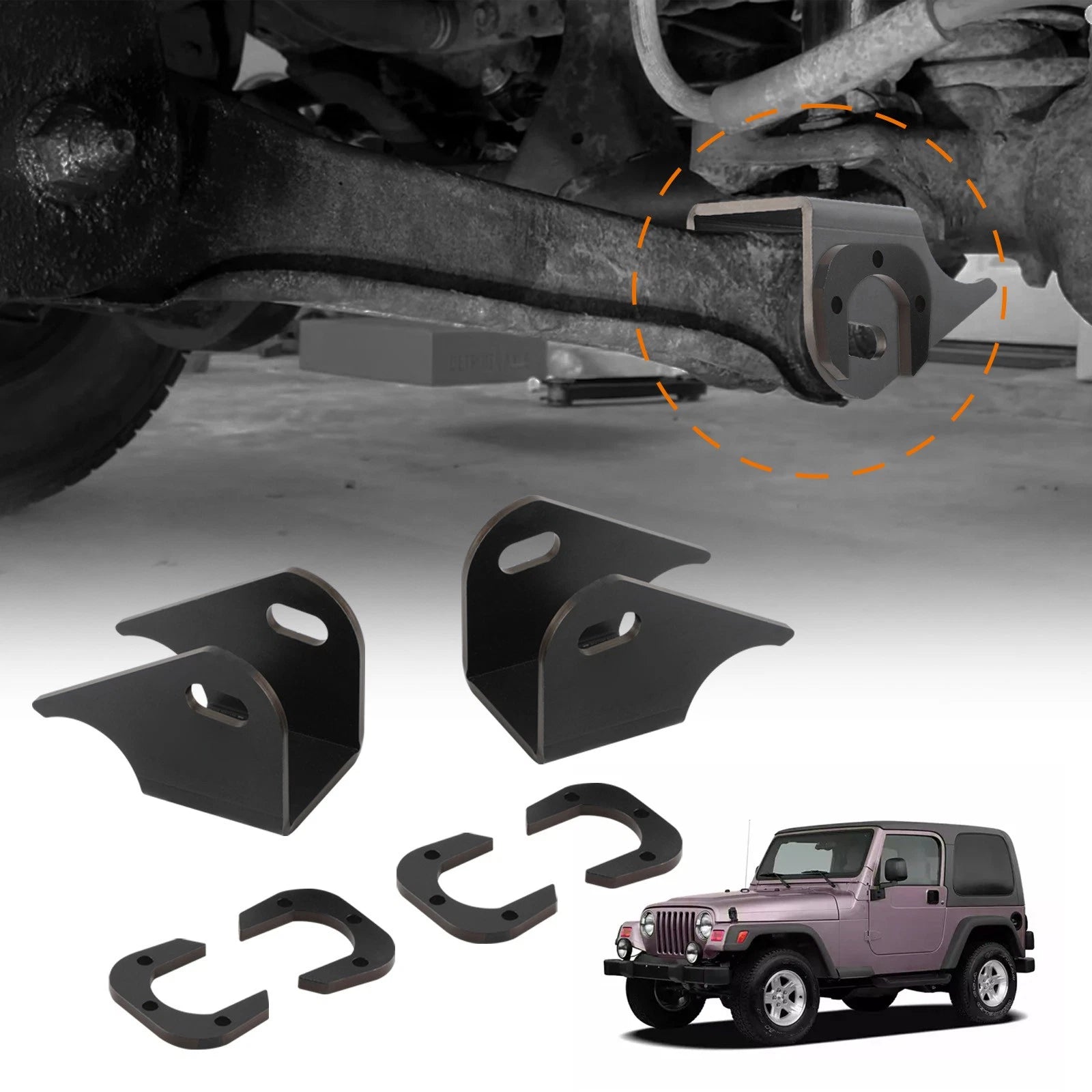 Lower Control Arm Mounting Brackets for Jeep TJ XJ MJ ZJ (1997–2006)
