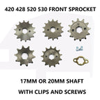 10T Front Sprocket for 420/428/520/530 Chain (Choose Size)