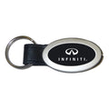 Black Oval Leather Keychain - Officially Licensed for Infiniti