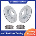Front Disc Brake Rotors and Pads Kit for Nissan Altima (2014–2019)