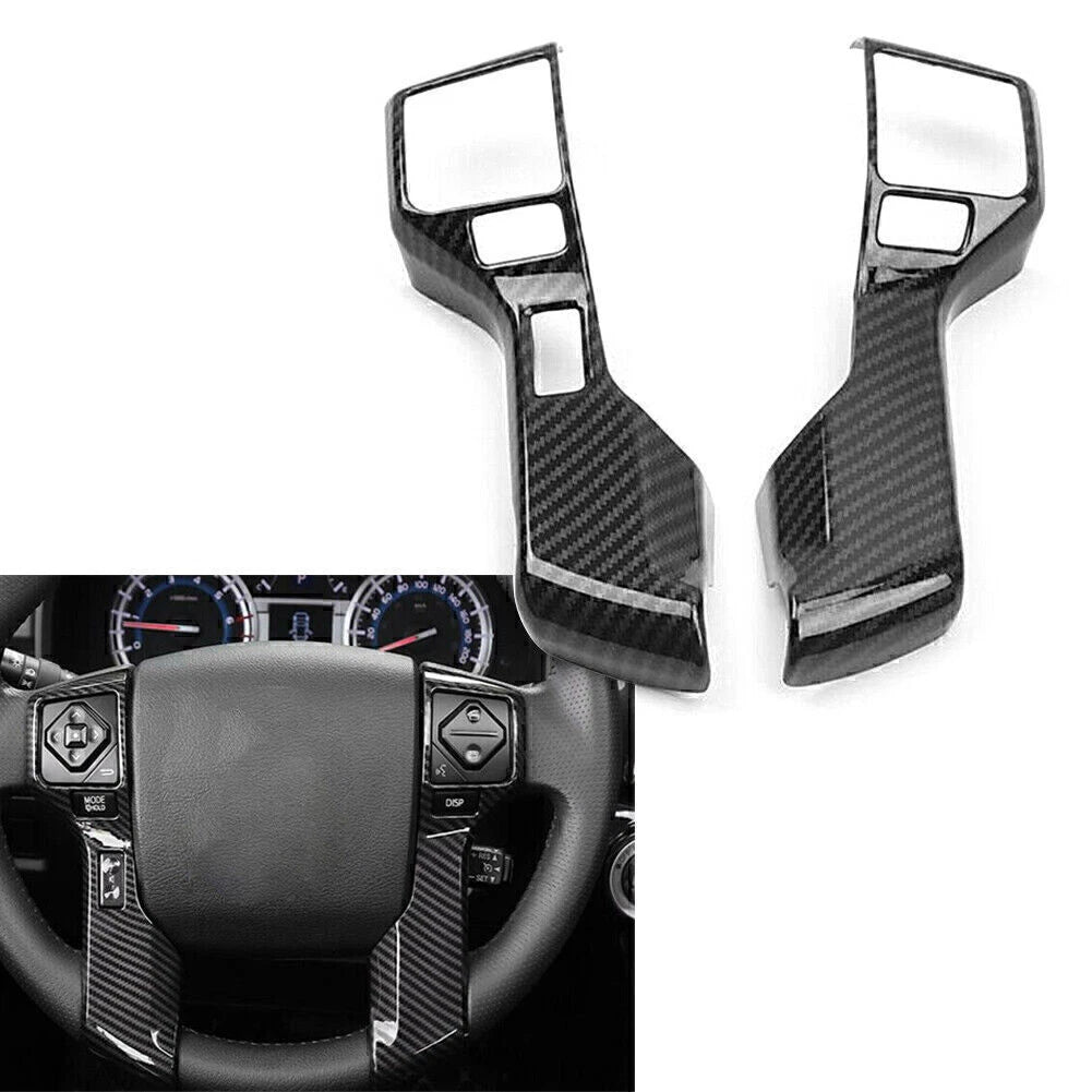 Carbon Fiber ABS Interior Steering Wheel Cover Trim for Toyota Tundra (2014–2020)