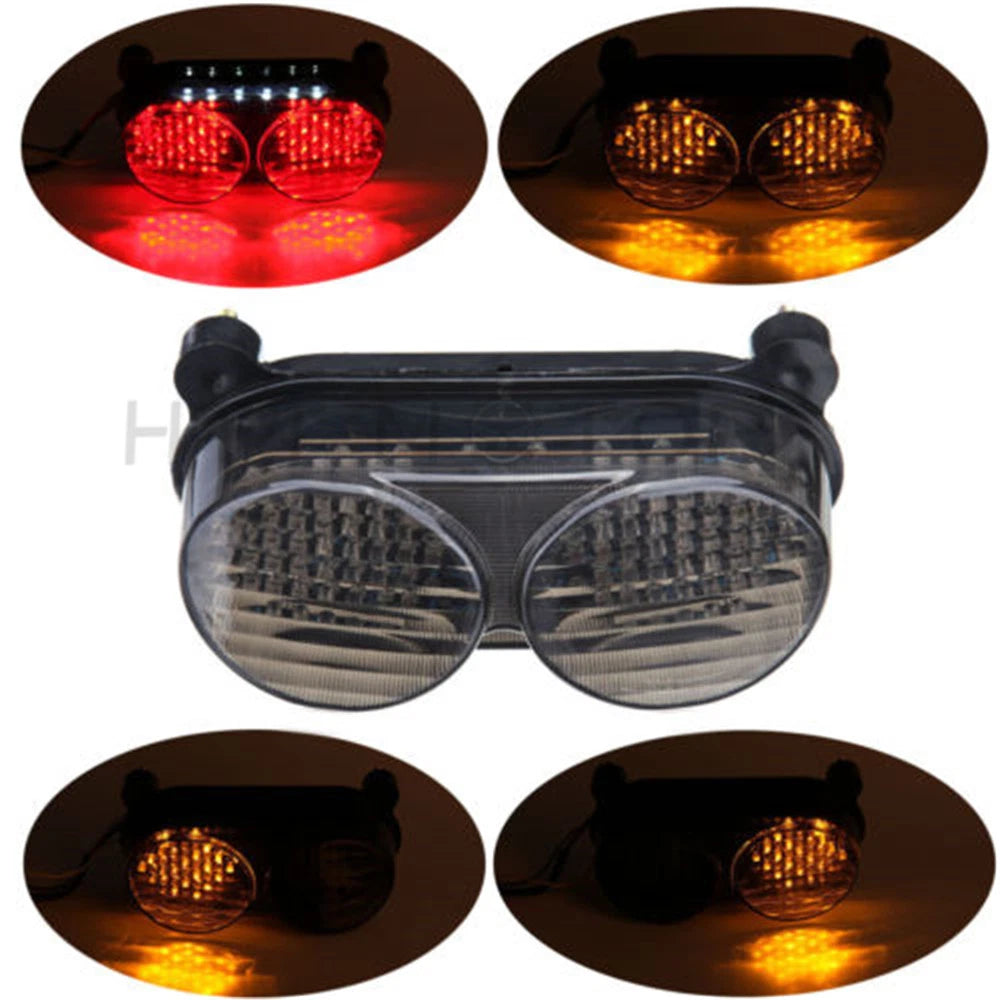 LED Smoke Tail Light Brake Turn Signals for Kawasaki ZR7S ZX6R ZX9R ZZR600 ZX900