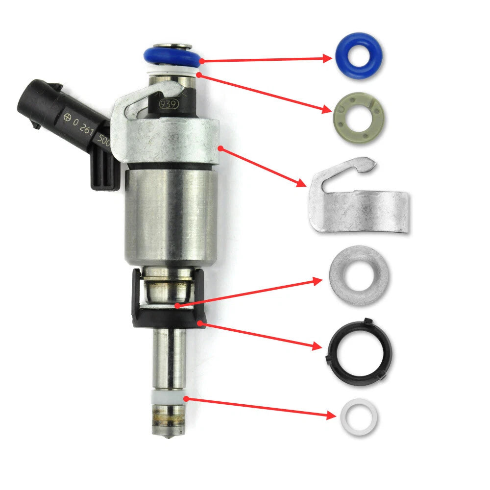Set of 4 Fuel Injector O-ring Seals for Audi Q5, Jetta GLI, GTI (1.8, 2.0T)