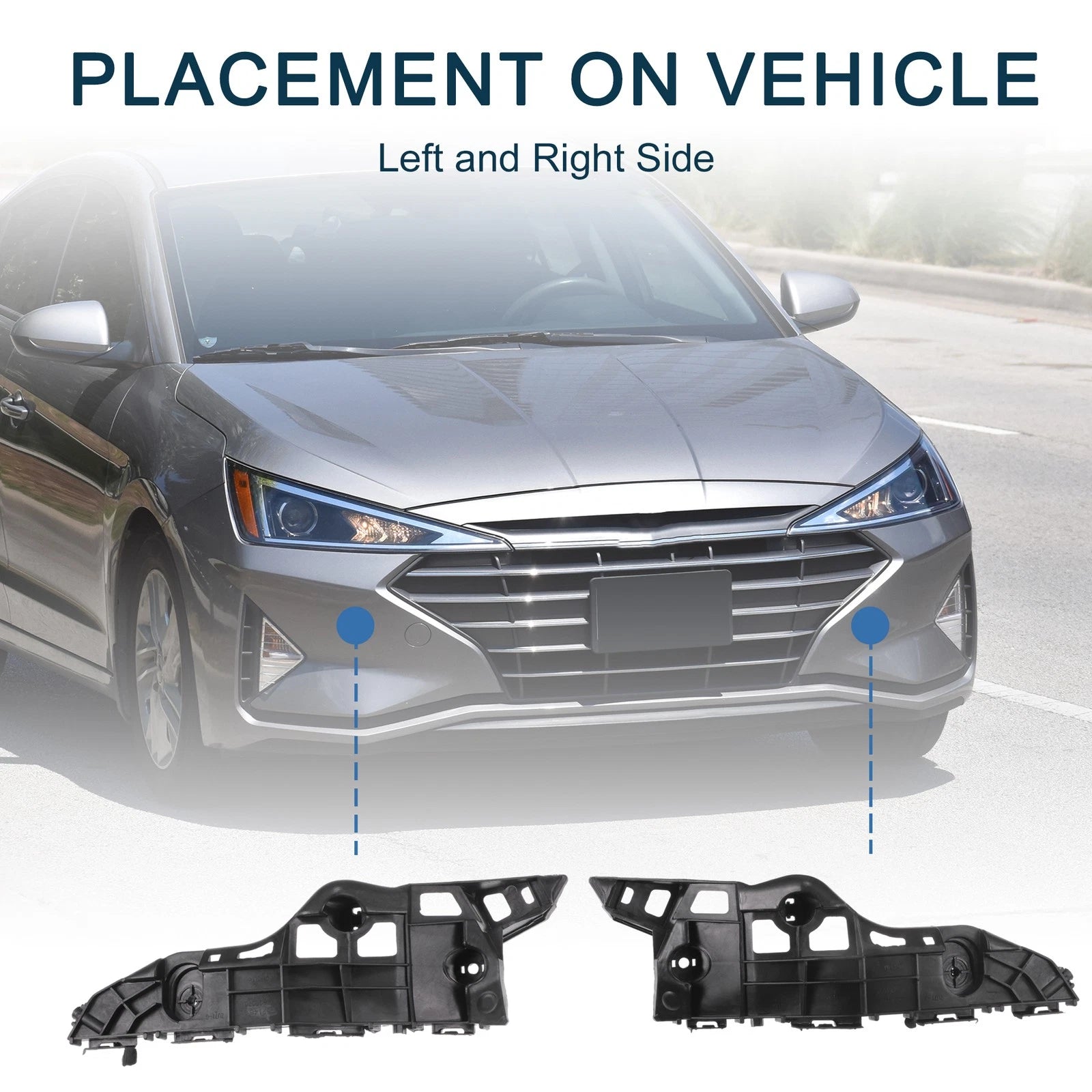 1 Pair Front Bumper Retainer Bracket No. 521450E070 for Toyota Highlander (2001–2007)