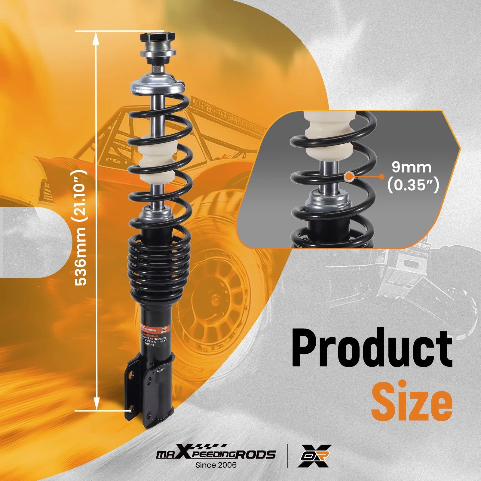 2X Front Gas Shock Strut Absorbers for Can-Am Outlander Max 500 HO/500XT (2007–2009)