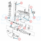 Gear Housing Seal Kit for Johnson Evinrude (18-2692, 86712)