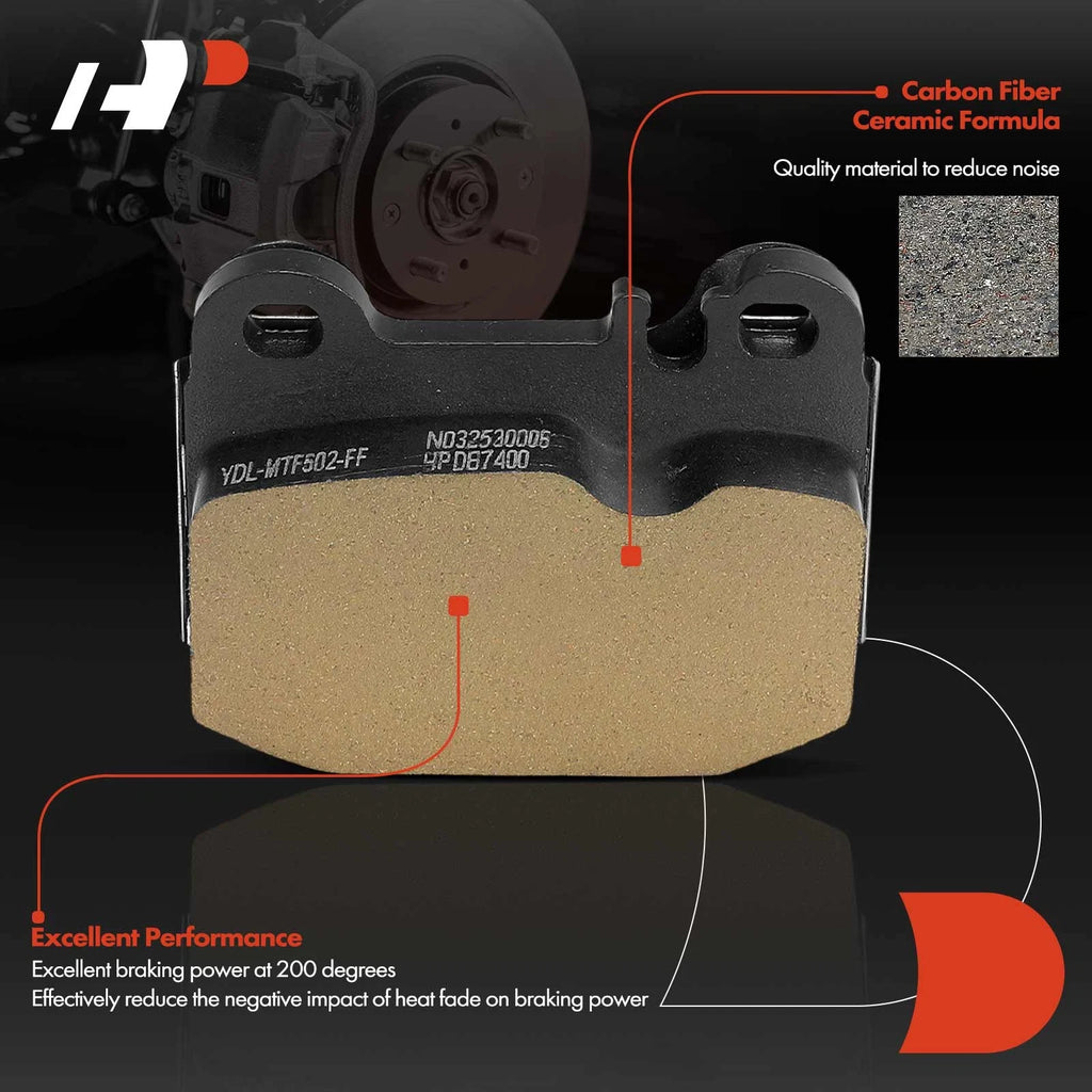 Set of 4 Rear Ceramic Brake Pads for Mercedes-Benz ML500 (2002–2005)