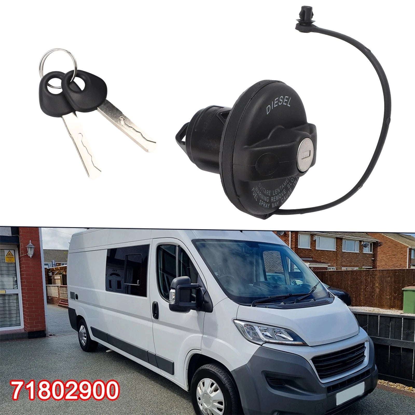 Fuel Tank Cap with Lock for Fiat Ducato, Boxer, Relay (71802900)