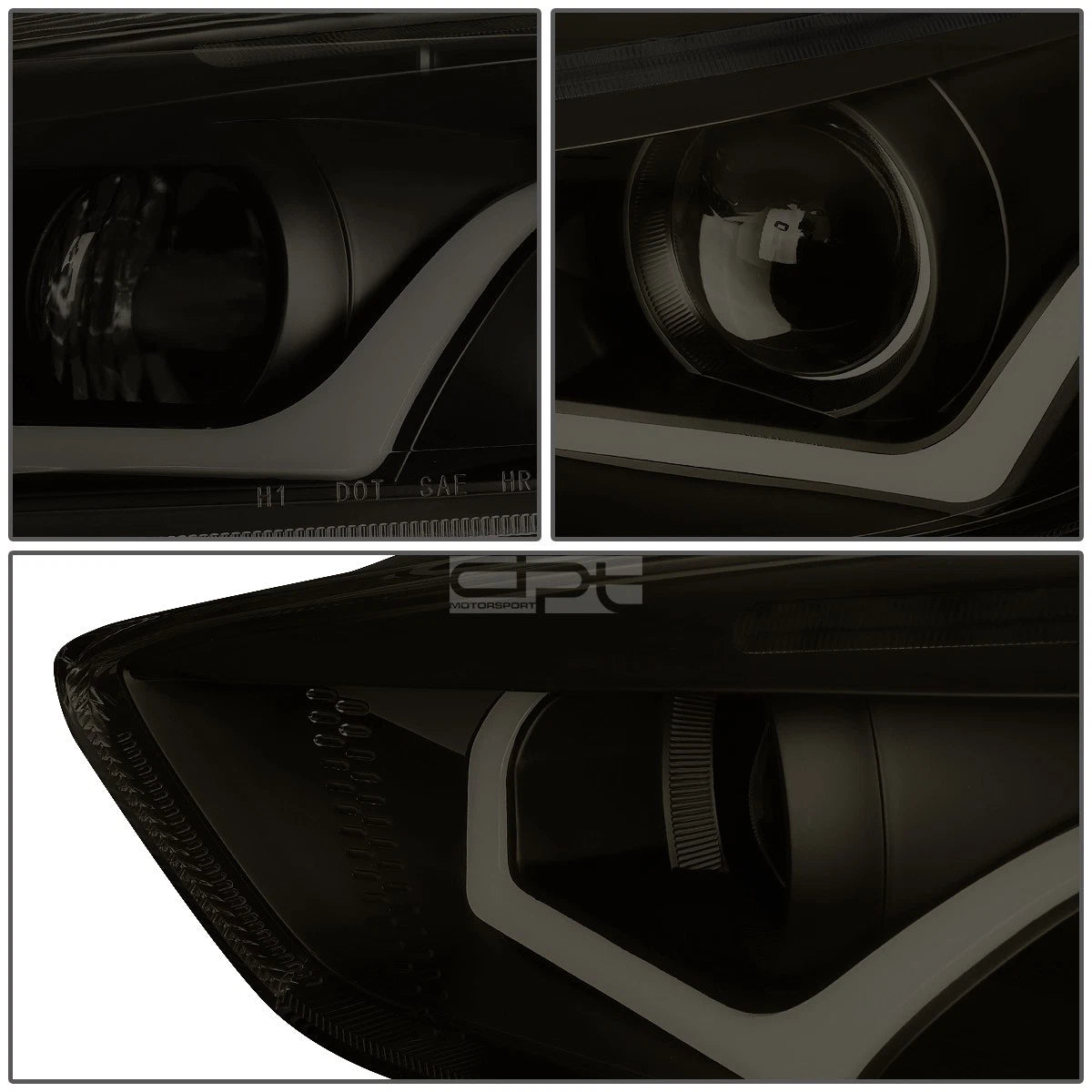 LED Halo Headlights for Ford Focus (2015–2018) - Smoked Tint, Projector
