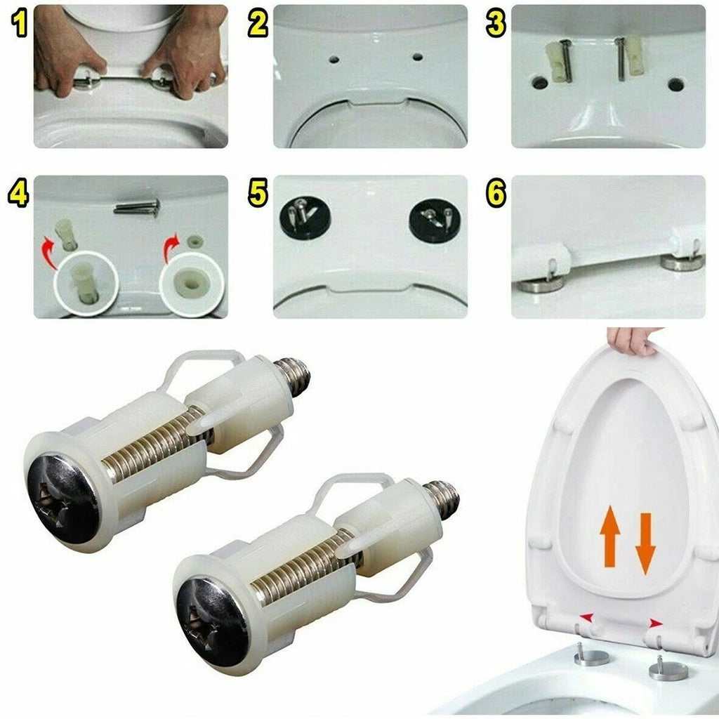 2Pcs Toilet Seat Screws for WC Blind Hole Fitting Repair
