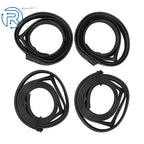 Set of 2 Door Glass Run for Toyota Land Cruiser (1991–1997) Black Rubber