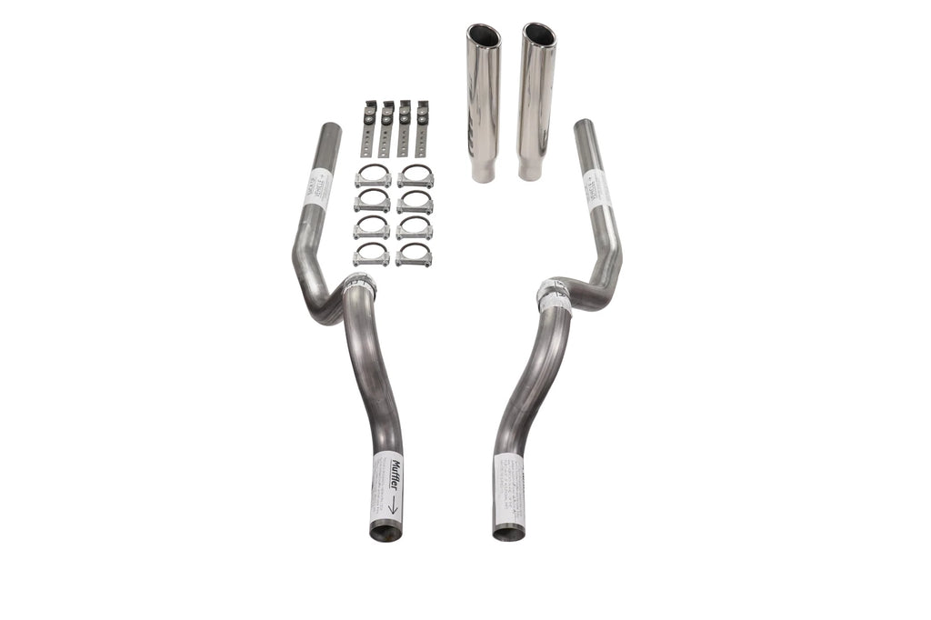 2.5" Dual Exhaust Kit for Ford Mustang (1986–2004) No Muffler Rear Exit RC Tip