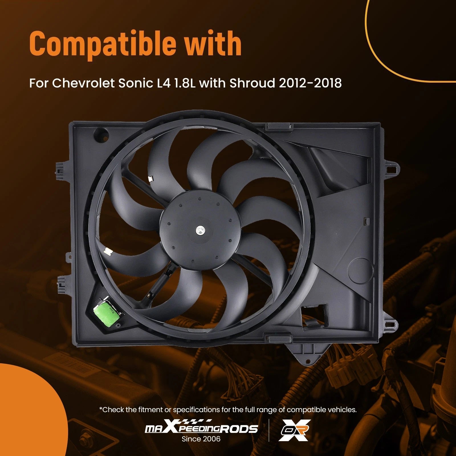 Electric Radiator Cooling Fan for Chevrolet Sonic L4 1.8L (2012-2018)