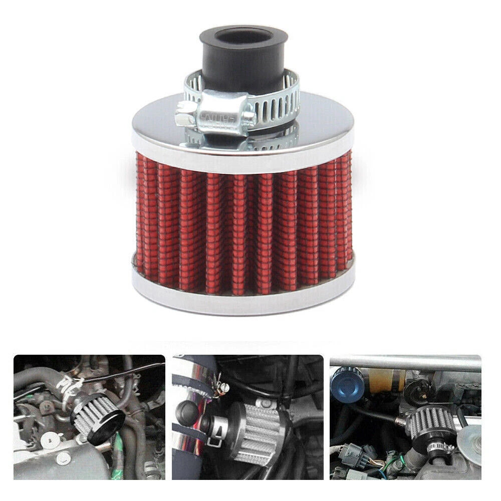 2X Cold Air Intake Filter for Turbo Vent Crankcase Valve Cover (Universal)