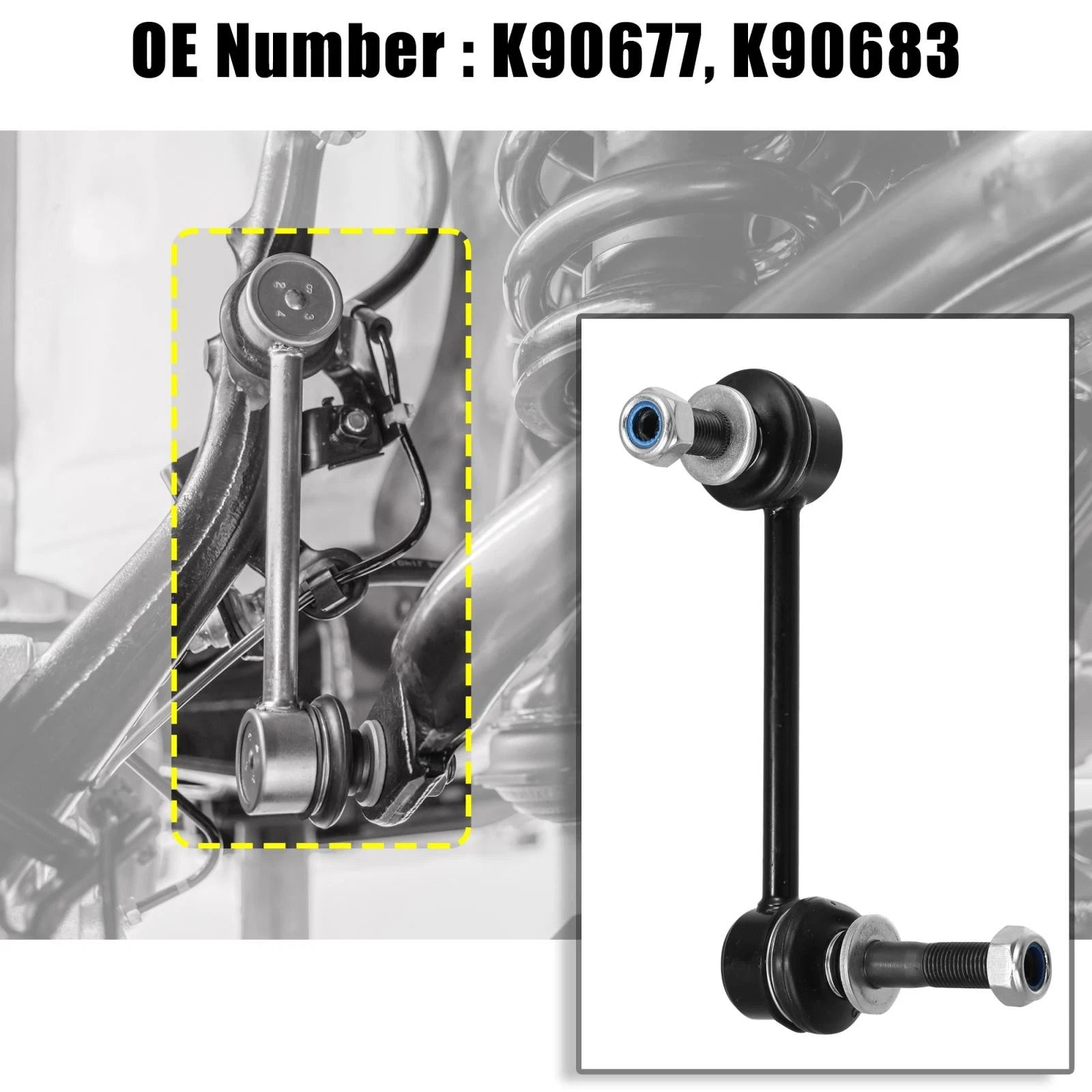 2X Front Sway Bar Link K90677 for Toyota 4Runner FJ Cruiser (2003–2023)