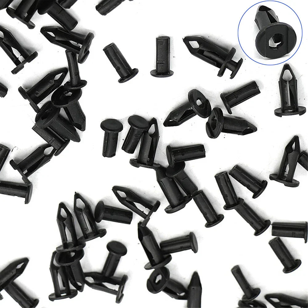 100pcs Car Plastic Rivets Fastener Fenders Bumper Push Pin Clips for ATV UTV