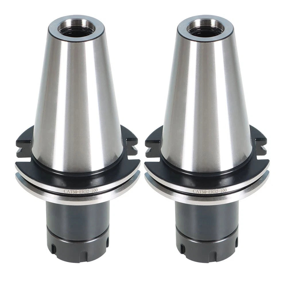 Set of 2 CAT50 ER32 Collet Chucks for CNC Milling (100mm)