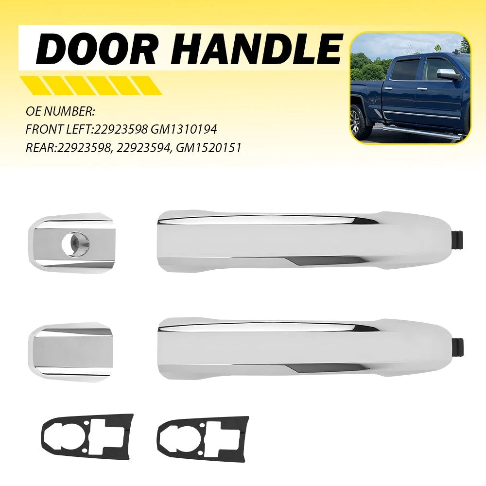2X Front Rear Outside Exterior Door Handle for Chevrolet Tahoe LTZ (2015–2016)