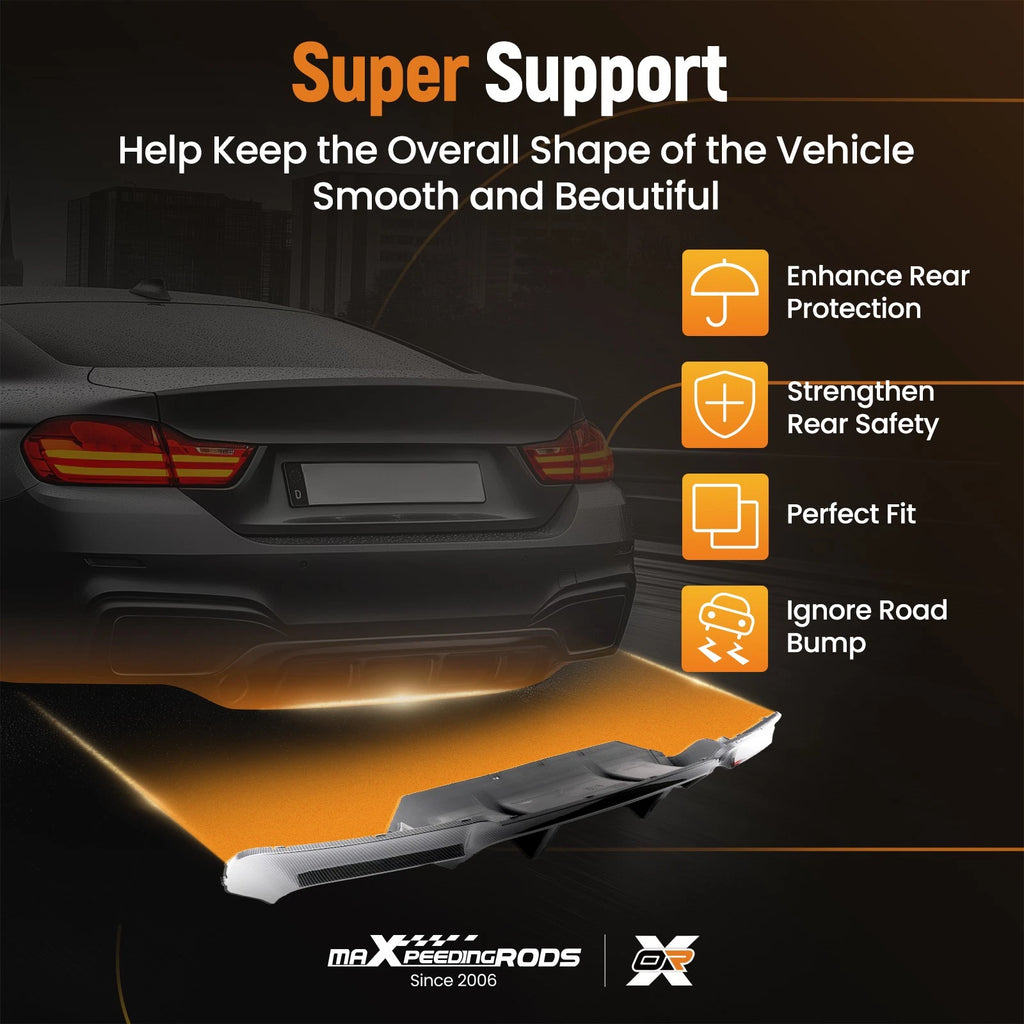 Carbon Look Rear Diffuser Lip for BMW 5 Series F10 (2011-2016)