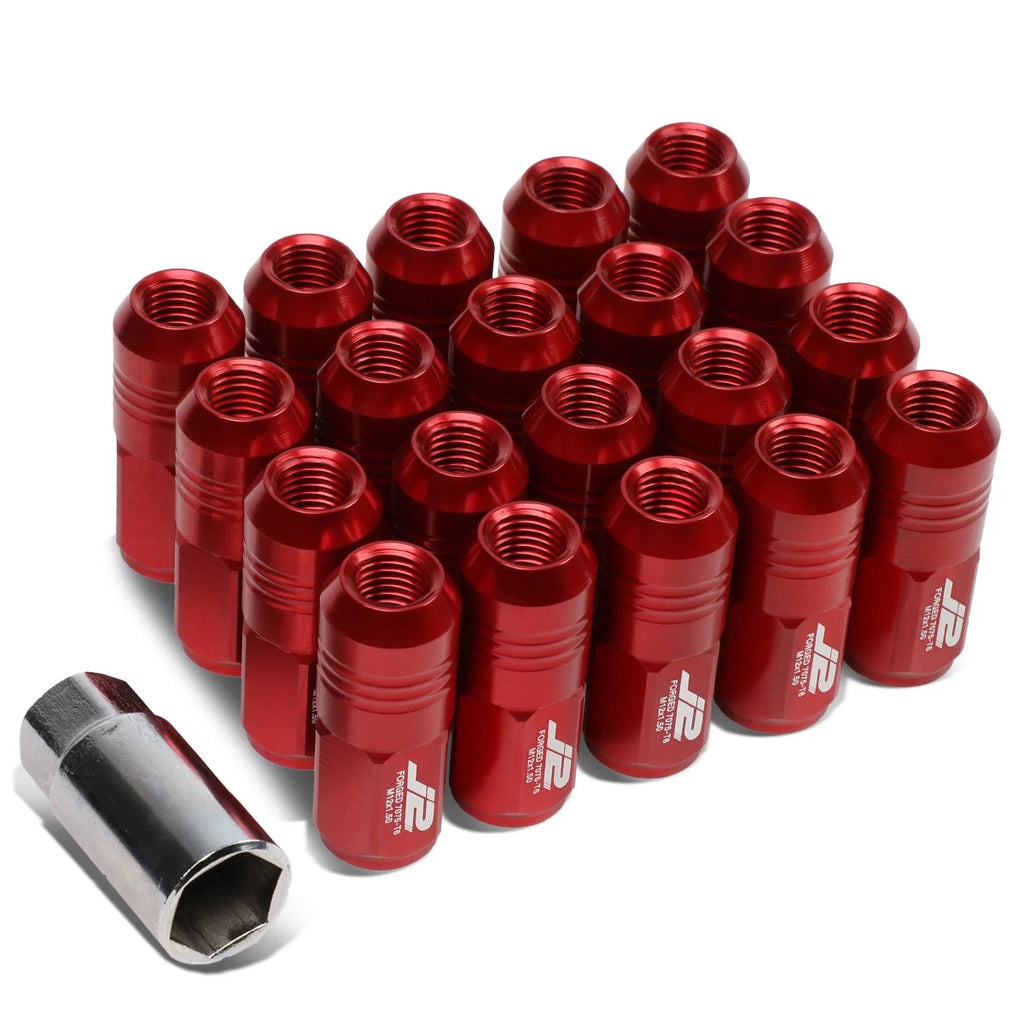Set of 20 J2 7075 Forged Aluminum M12x1.5 Close-End Lug Nuts for