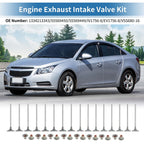 16pcs Intake Exhaust Valves with Seals for Chevrolet Cruze LS (2011–2015)