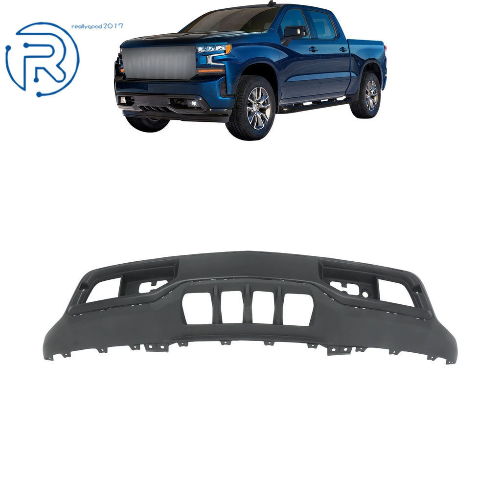 Front Bumper Bottom Cover with Trim & Vents for Chevy Silverado 1500 (2019–2021)