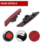 Set of 2 Red Lens Rear Bumper Side Marker Light Covers for Chrysler Crossfire