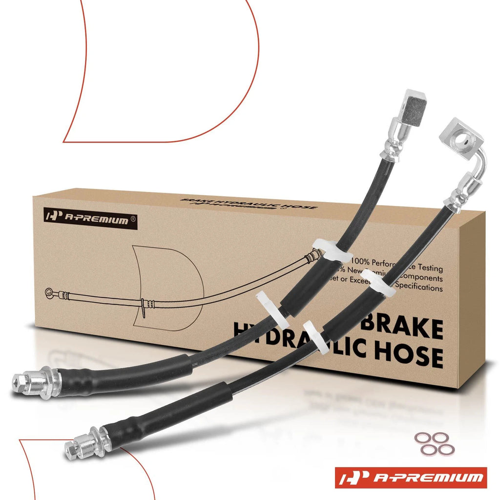 2X Front Brake Hydraulic Hose for Jeep Liberty (2008–2012) Dodge Nitro